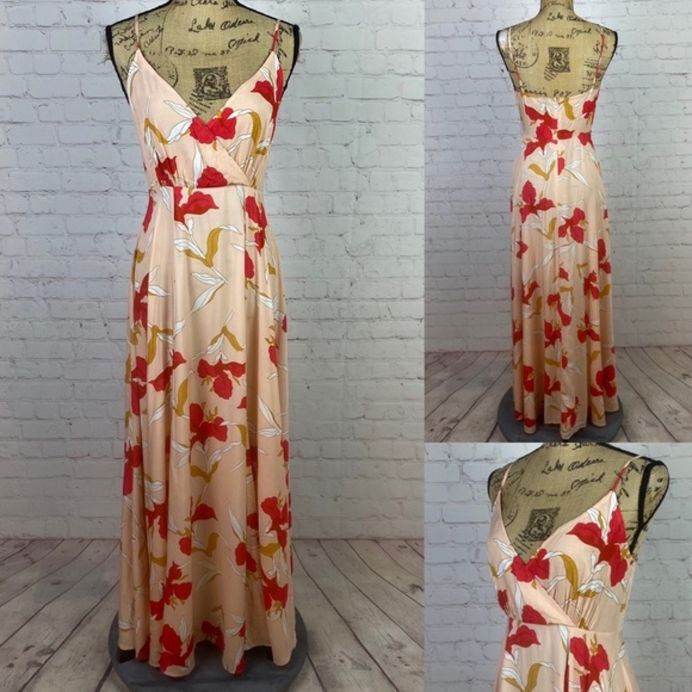 AAKAA Floral Print Cross Front Maxi